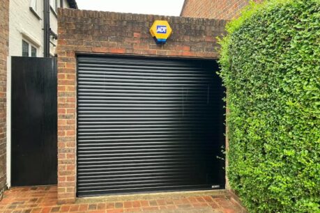 Automated Roller Aluminium Black Garage Door
