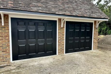 Automated Up and Over Garage Door Grey