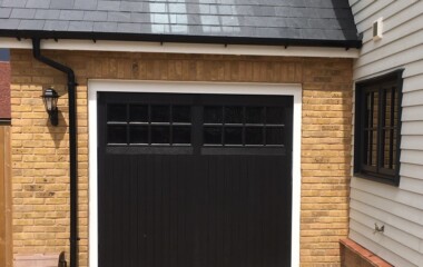 CDC Chertsey Ebony Up and Over Garage Door with Electric Operator