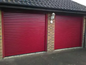 Thermaglide roller shutters in Burgundy