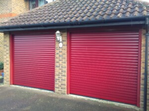 Thermaglide roller shutters in Burgundy