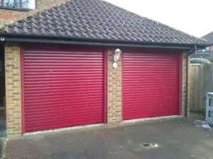 Thermaglide roller shutters in Burgundy