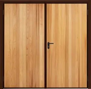 Vertical Cedar Timber Side Hinged Garage Door Garador