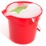 Bucket soapy water