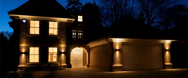 Down-lit Garage & House