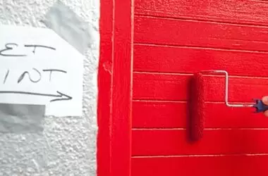 Painting a garage door