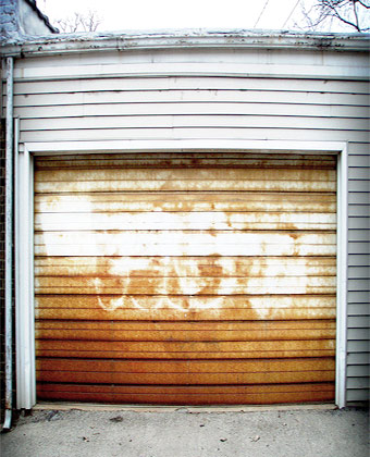 Rusty garage door
